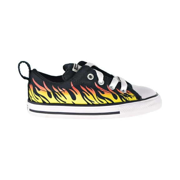Converse Chuck Taylor AS Street Slip "Into The Flames" Toddler Shoe Black-Yellow 766302f