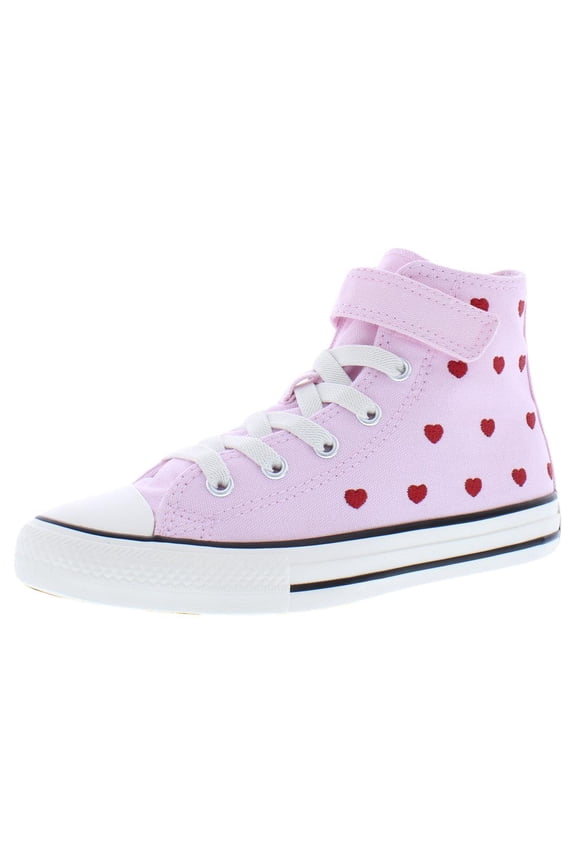 Chuck Taylor All Star 1V High PS Girls Shoes Size 2.5, Color: New Found Bloom/Vintage White