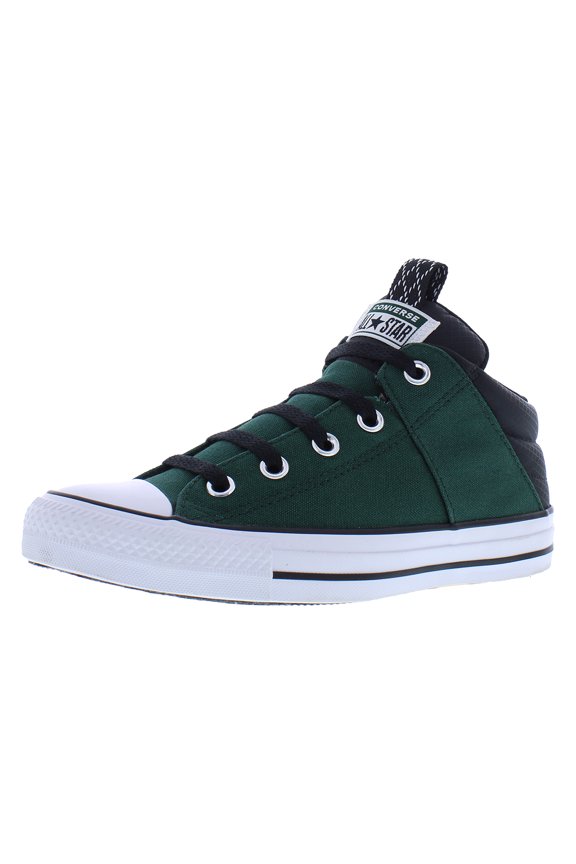Chuck Taylor All Star Axel Mid GS Boys Shoes Size 5, Color: Green Envy/Black/White