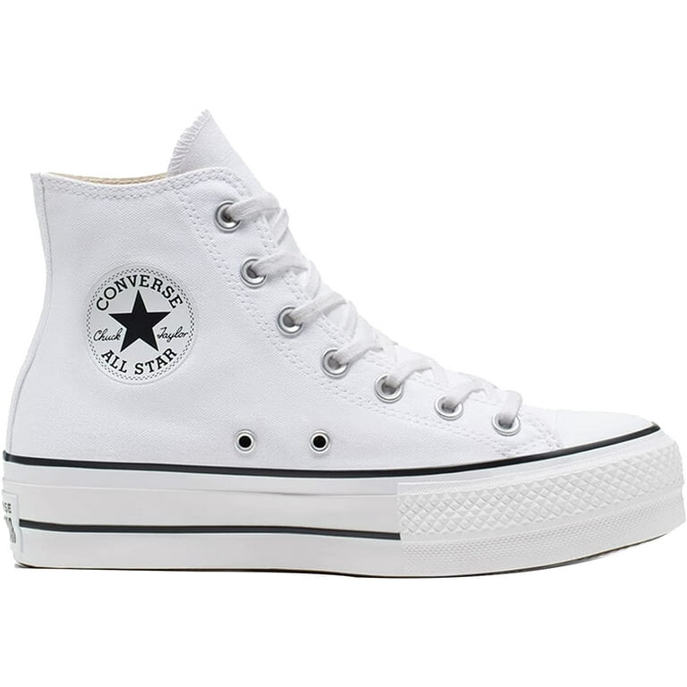 Converse Chuck Taylor All Star Lift Women s Platform High Top Sneakers Color White Black Size 8.5 Walmart