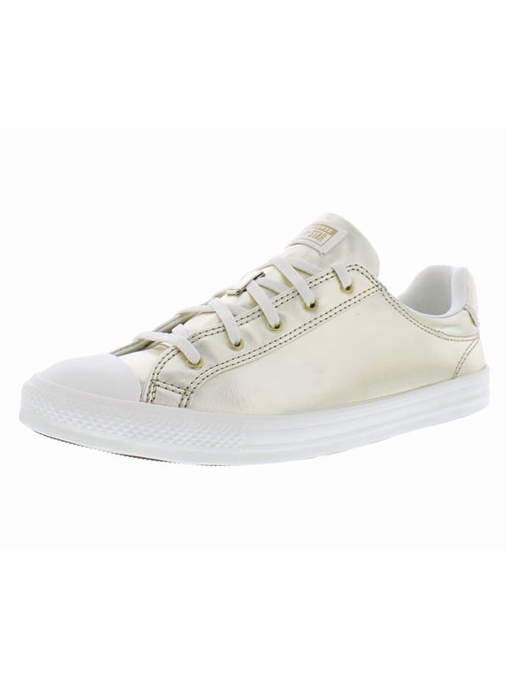 Chuck Taylor All Star Dainty Lucky Womens Shoes Size 8, Color: Gold/Egret/Gold
