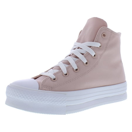 Converse Chuck Taylor All Star Eva Lift High GS Girls Shoes Size 6, Color: Pink Sage/Night Flamingo/White