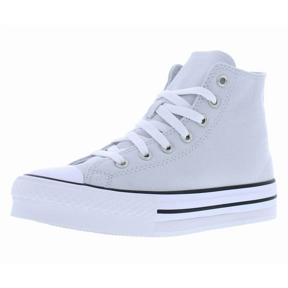Converse Chuck Taylor All Star Eva Lift High PS Girls Shoes Size 12, Color: Fossilized/White/Black