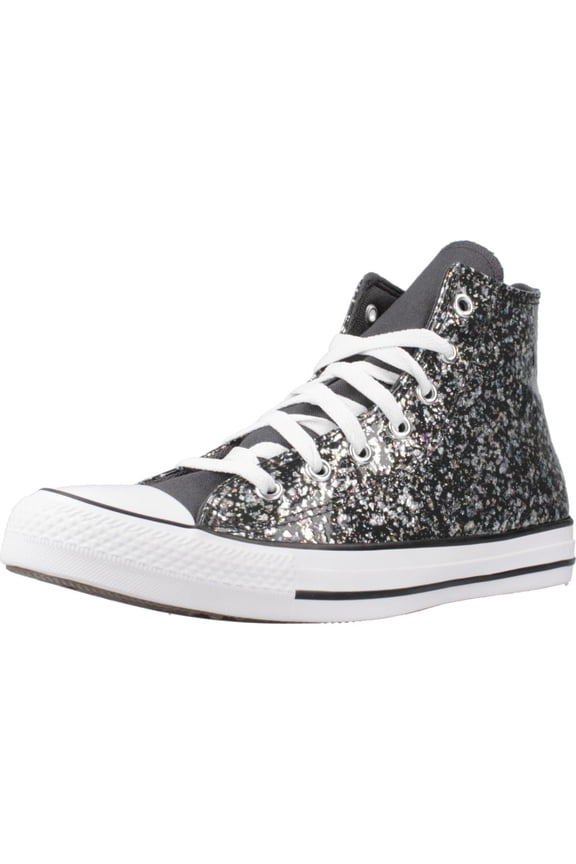 Chuck Taylor All Star Glitter (Big Kid) Sneaker, Dark Matter/White/Black, 3.5 US Unisex