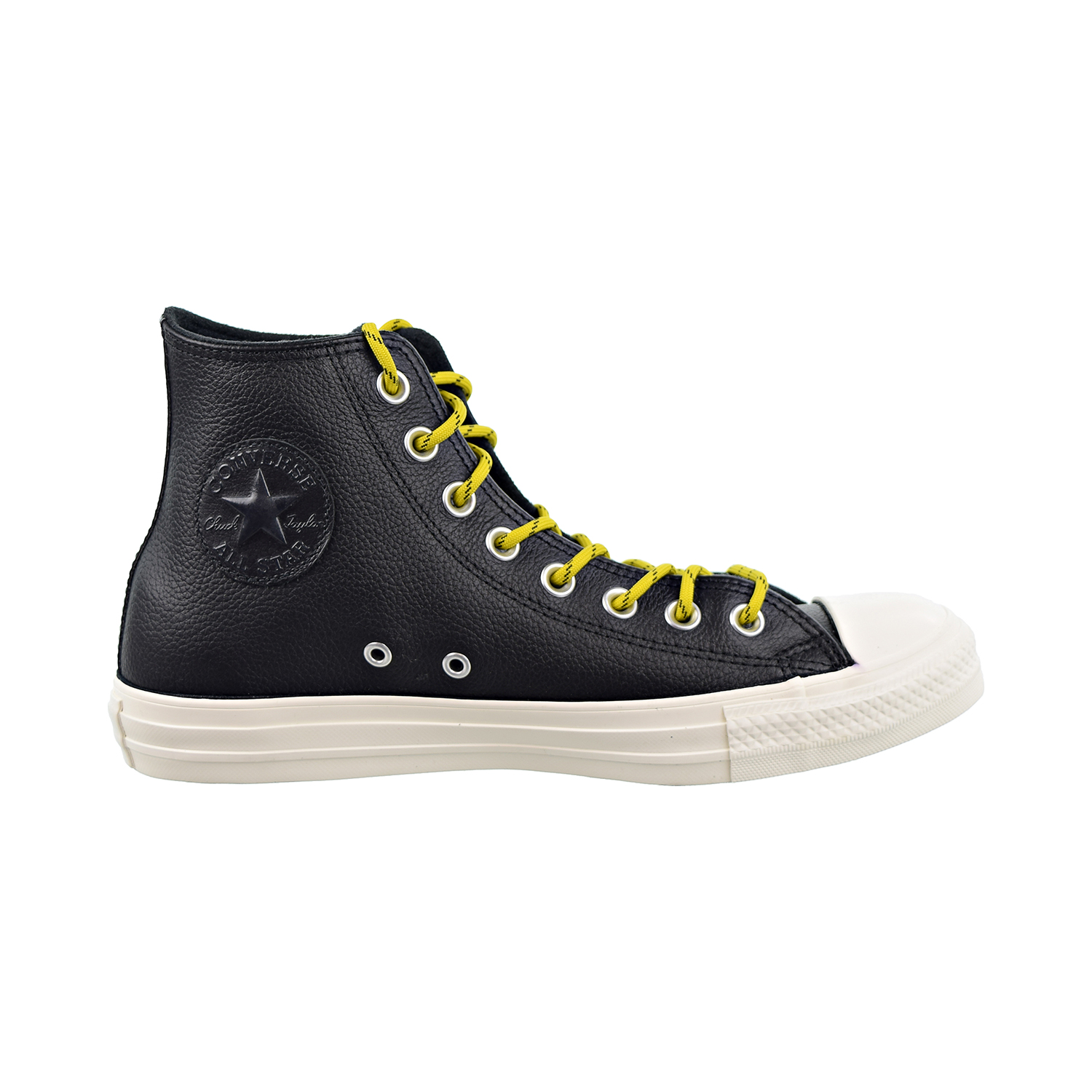 Converse Chuck Taylor All Star HI Mens Shoes Black-Bold Citron-Egret 163339c - image 1 of 6