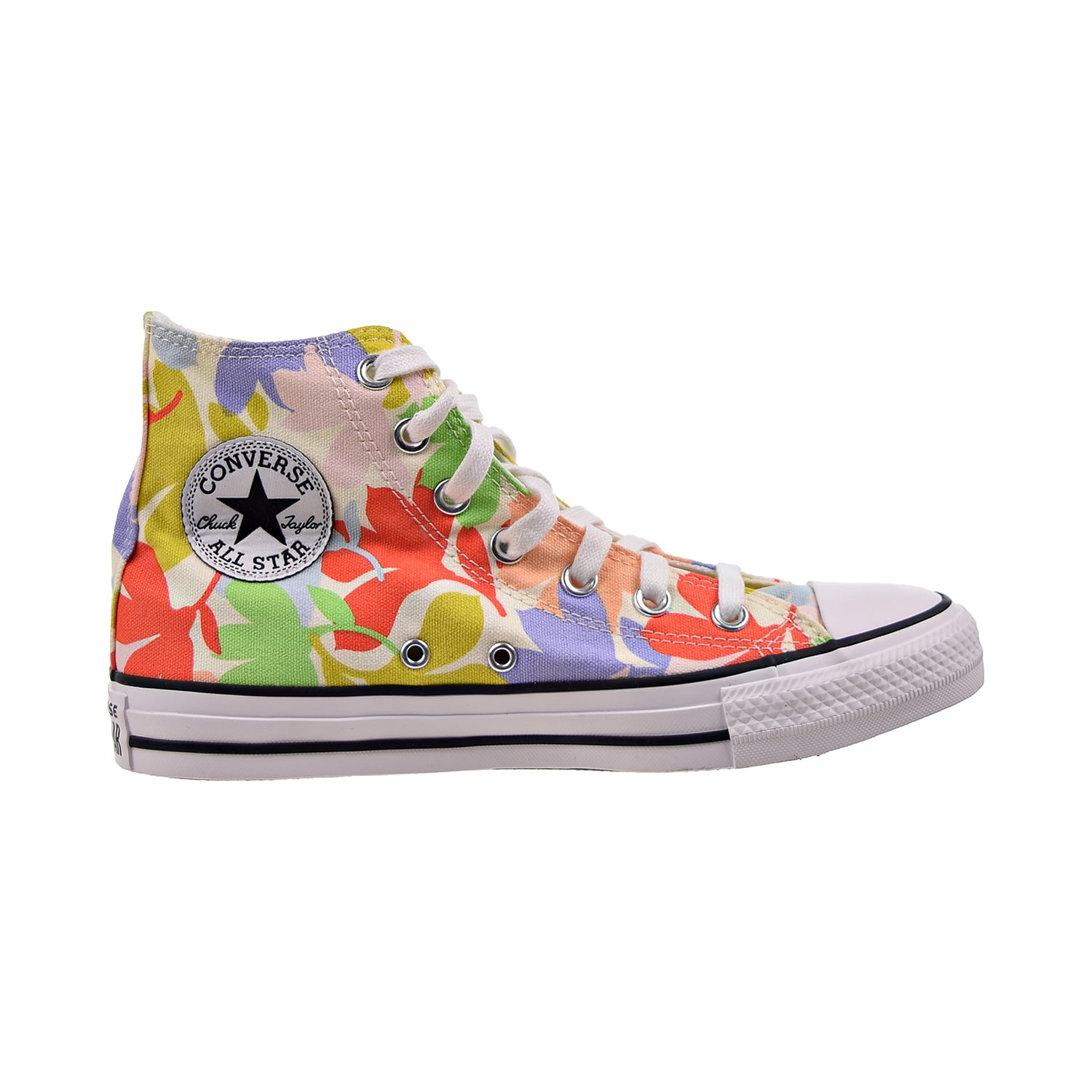 Converse Chuck Taylor All Star Hi Floral Print Women s Shoes Egret Black 570805f Walmart