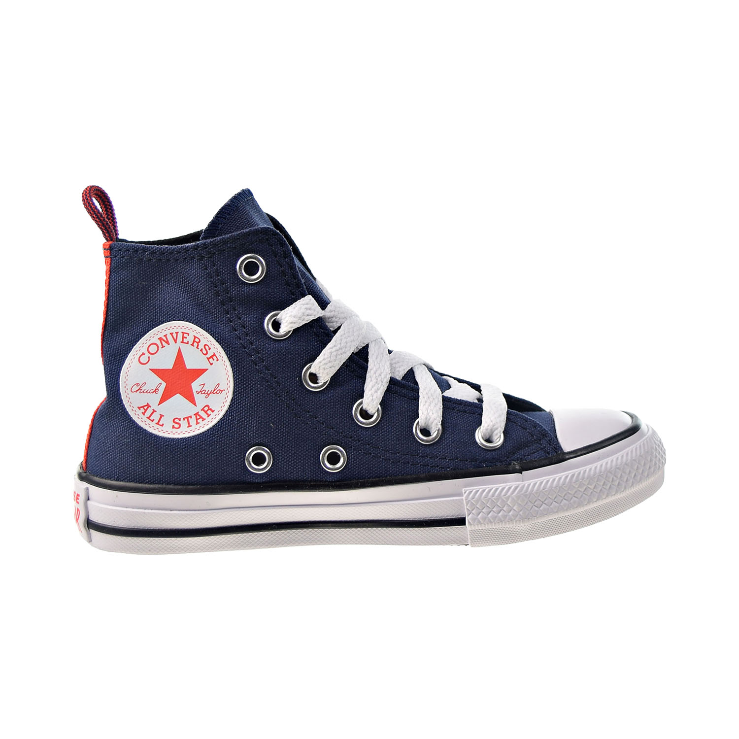 Converse Chuck Taylor All Star Hi Kids' Shoes Midnight Navy-Bright Orange 670671f - image 1 of 6