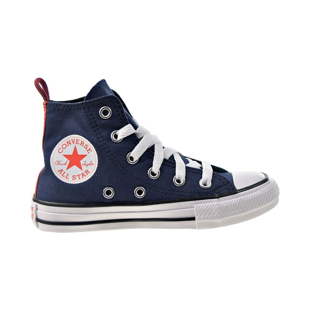 Converse Chuck Taylor All Star Hi Kids' Shoes Midnight Navy-Bright Orange 670671f