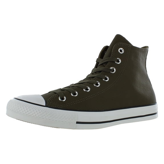 Converse Chuck Taylor All Star Hi Leather Unisex Shoes Size 10, Color: Engine Smoke/Squirmy Worm/Whit