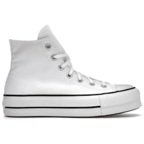 Converse Chuck Taylor All Star Hi Platform White Black (Women's) (White/Black/White) - Size 6