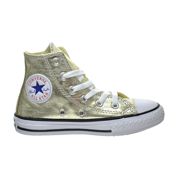 Converse Chuck Taylor All Star High Top Little Kid's Shoes Light Gold/White 353178f