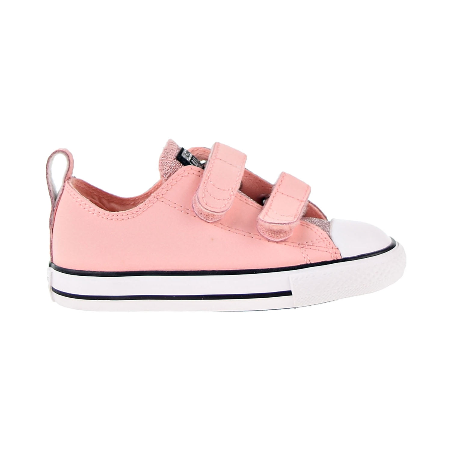 Converse Unisex Kids Chuck Taylor All Star Hook and Loop Glitter Casual Dress Shoes Storm Pink Walmart