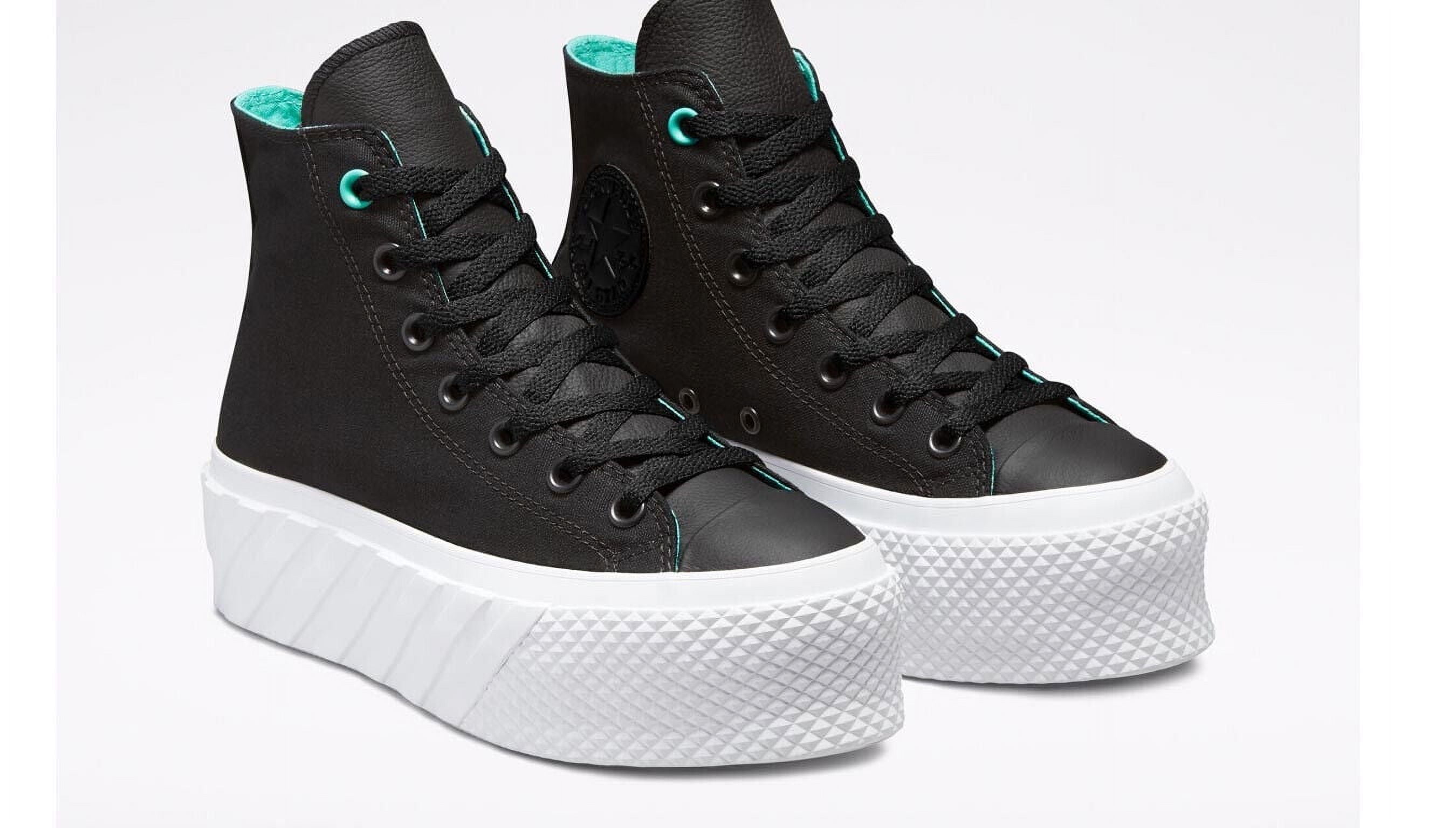 Converse Chuck Taylor All Star Lift Hi 571675C Women's Black Leather ...