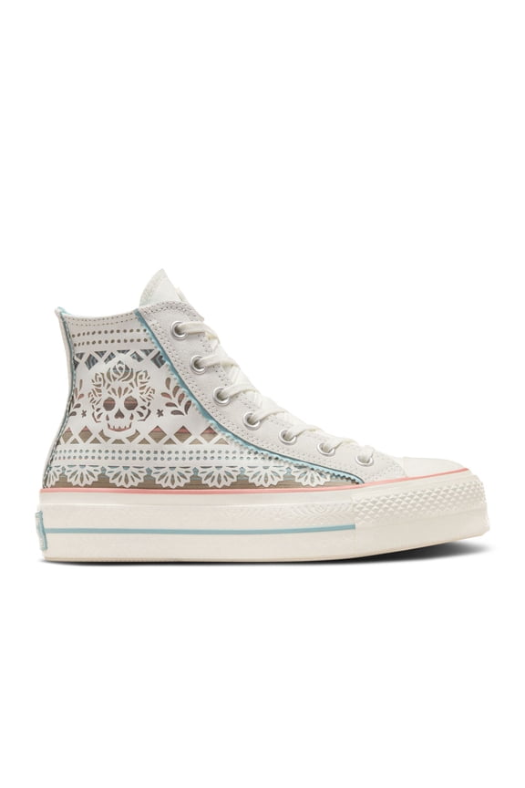 Chuck Taylor All Star Lift High Men's Shoes, Egret/Infinity Pool, Size 4