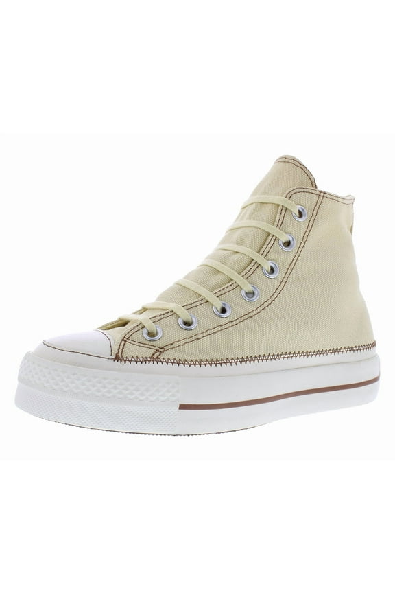 Chuck Taylor All Star Lift High Platform Womens Shoes Size 10, Color: Open Sesame/Egret/Clay Pot