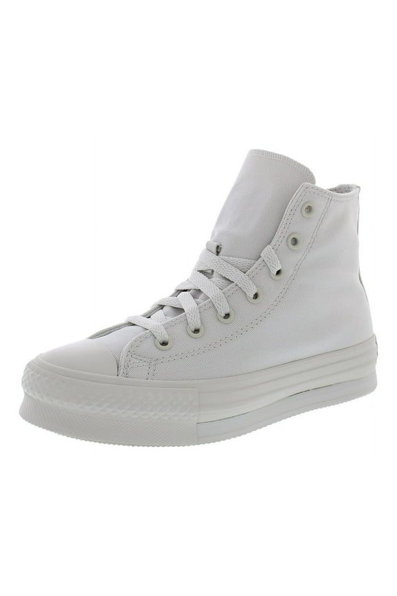 Chuck Taylor All Star Lift High Top GS Boys Shoes Size 5.5, Color: Pale Putty/Wonder Stone/White