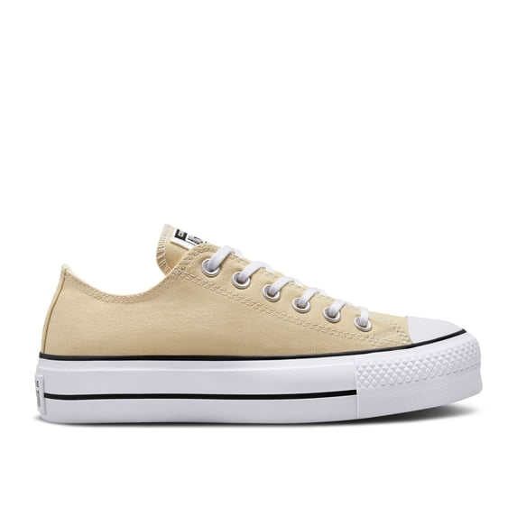 Converse Chuck Taylor All Star Lift Platform Canvas Low Women's Sneakers, Oat Milk/Oat Milk, Size 9.5