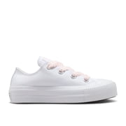 Converse Chuck Taylor All Star Lift Platform Low Womens Sneakers, White/White/Blush Hush, Size 7