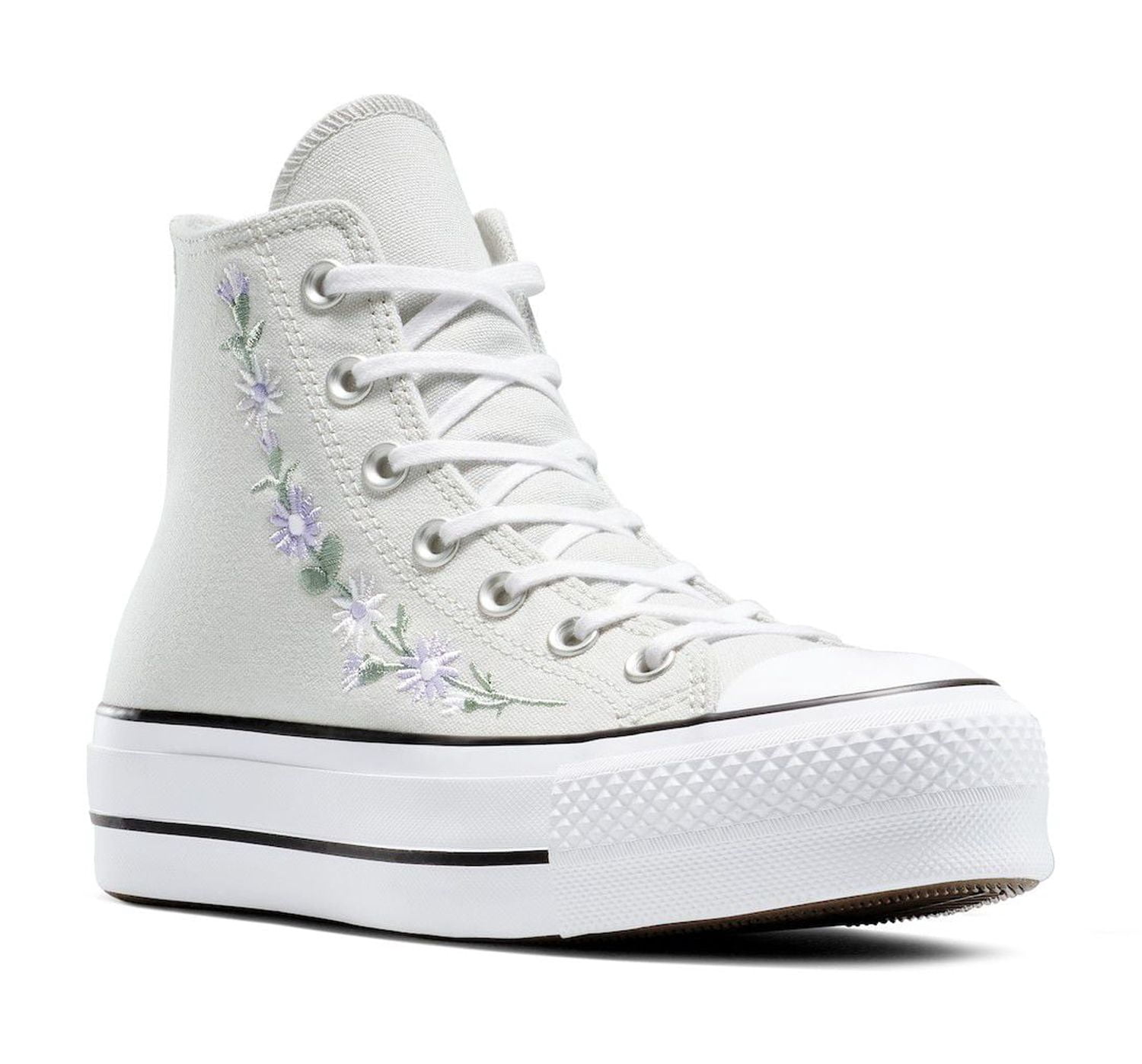 Converse Chuck Taylor All Star Gray White Satin 559864C Floral Women\'s 7 NEW Size 7 - Converse Chuck Taylor All Star Low Satin Floral W  main image 4
