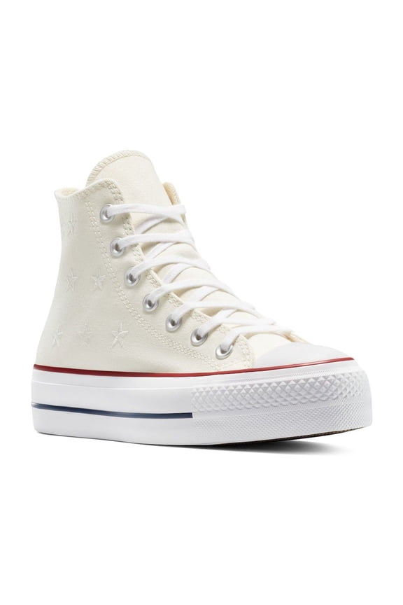 Chuck Taylor All Star Lift Women's Platform High-Top Sneakers Color: Vintage White Size: 8.5