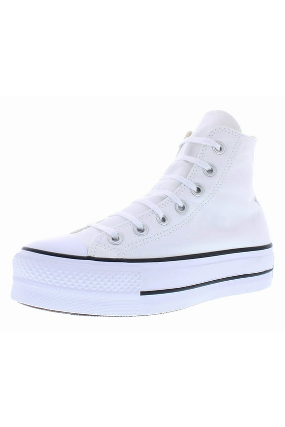 Chuck Taylor All Star Lift High Platform Womens Shoes Size 10, Color: White/Black