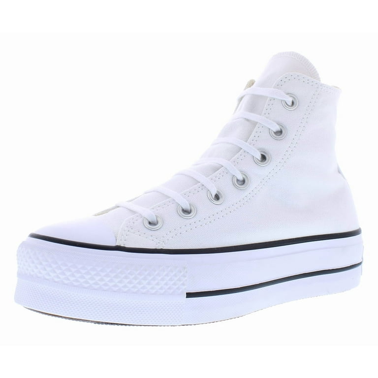 Converse Cuero Converse Blanca All Star Altas Blancas Plataforma Converse  Chuck Taylor All Star Lift High Platform Womens Shoes Size 11, Color: