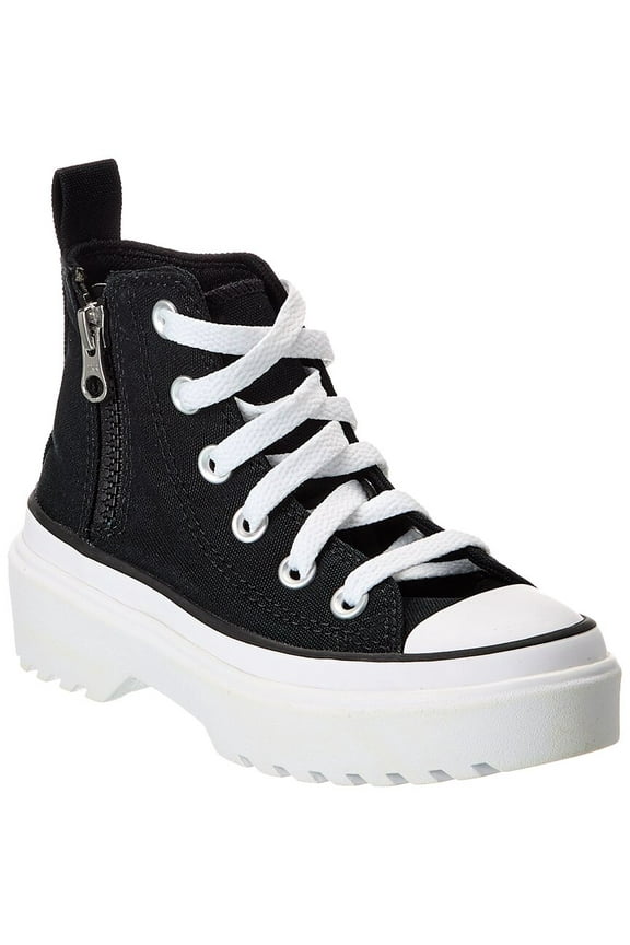 Chuck Taylor All Star Lugged Lift Canvas High-Top Sneaker, 3, Black
