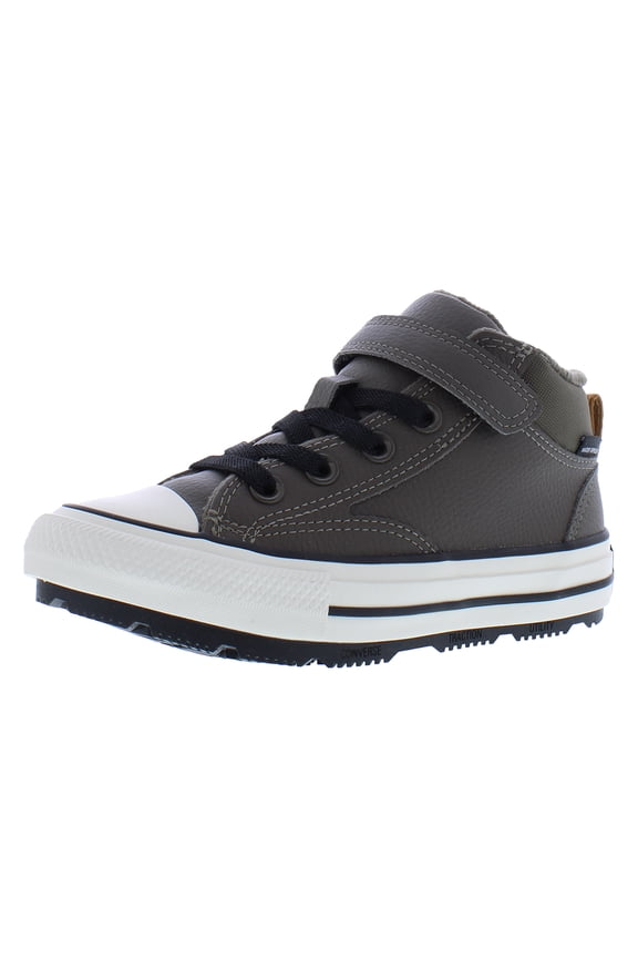 Chuck Taylor All Star Malden Street Mid Boot Leather PS Boys Shoes Size 13, Color: Truffle/Harvest Moon/Black