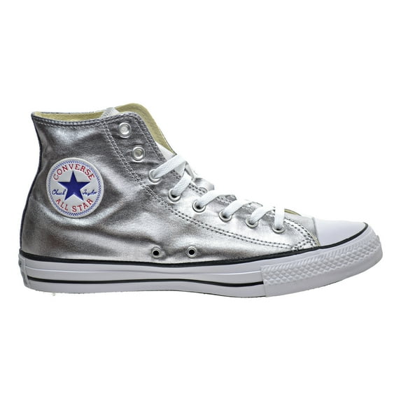 Converse Chuck Taylor All Star Metallic High Top Unisex Shoes Gun Metal/White 153177f