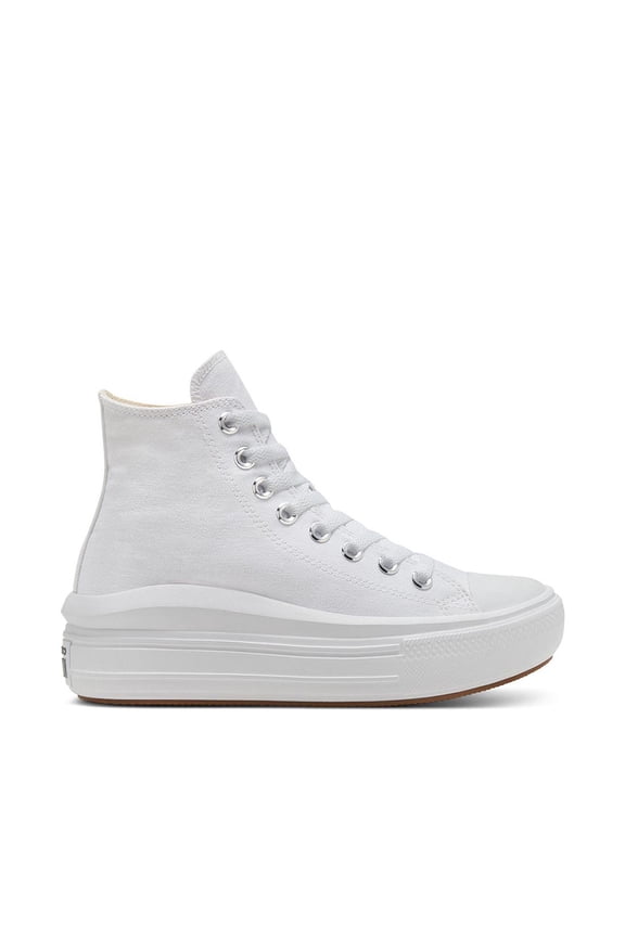 Chuck Taylor All Star Move-Hi 568498C Women's White Sneakers Shoes C658 (7.5)