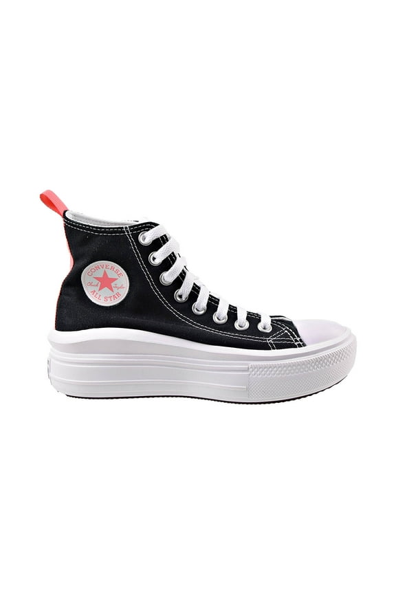 Chuck Taylor All Star Move Canvas High-Top Sneaker, 5, Black