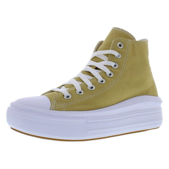 Converse Chuck Taylor All Star Move Platform High Top Unisex Shoes Size 9, Color: White/Dunescape White