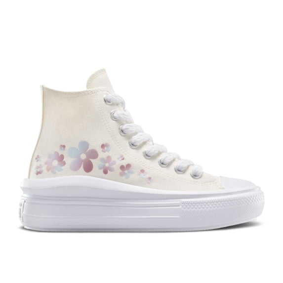 Converse Chuck Taylor All Star Move Platform High Women's Sneakers, Egret/Orchid Dust, Size 7.5