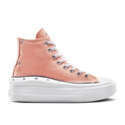 Converse Chuck Taylor All Star Move Platform High Womens Sneakers, Vintage Peach/White, Size 7
