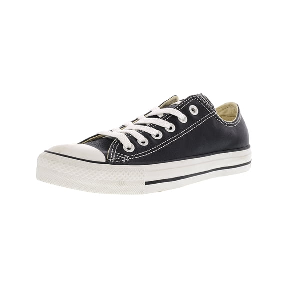 Converse Chuck Taylor All Star Ox Leather Black / Milk Ankle-High Fashion Sneaker - 7.5M 5.5M