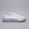 thumbnail image 1 of Converse Chuck Taylor All Star Platform EVA Ox Everyday Ease White/Midnight Navy Canvas Junior Trainers Shoes, 1 of 7