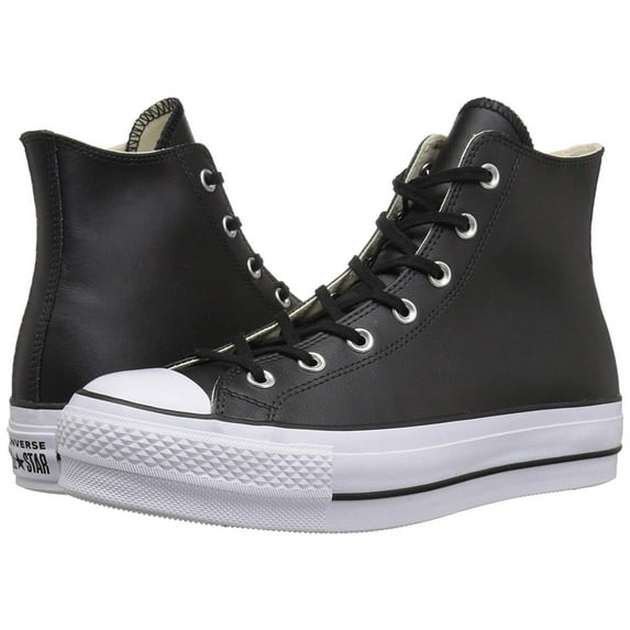 Converse Chuck Taylor All Star Platform Leather High Top Women's Shoes Black 561675c