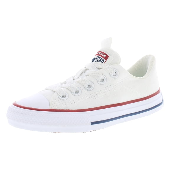 Converse Chuck Taylor All Star Rave Ox PS Boys Shoes Size 2, Color: White/Natural Ivory/Garnet