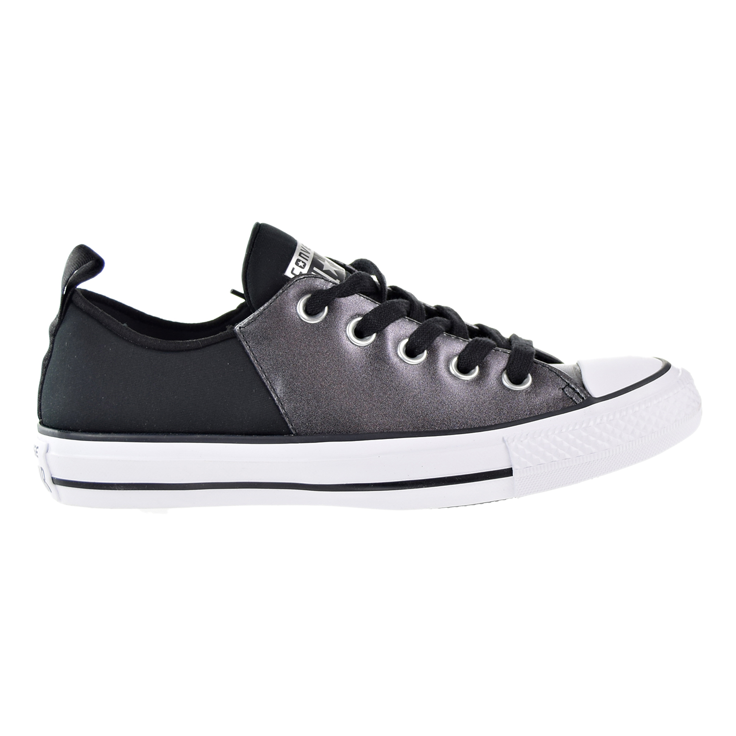 Converse Chuck Taylor All Star Sloane Glam Leather Low Top Women's Shoe Black/White555835c - image 1 of 6