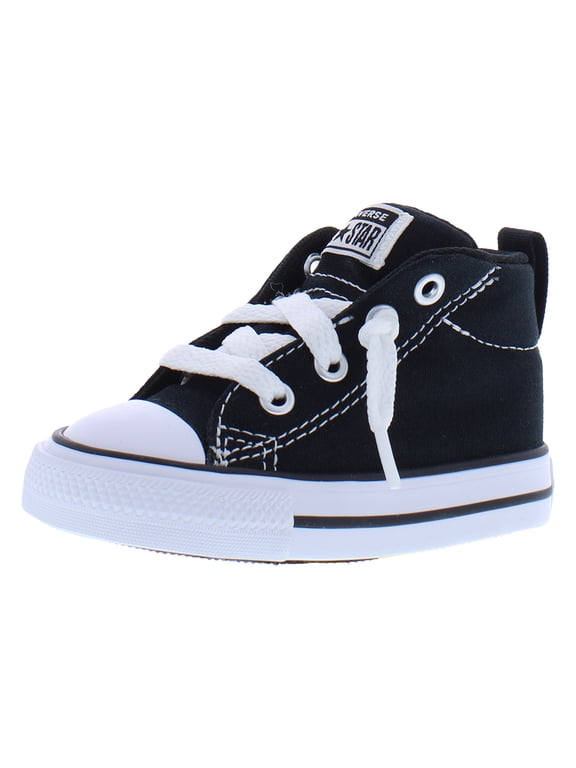 Chuck Taylor All Star Street Mid Infant/Toddler Shoes Size 10, Color: Black/White/Black