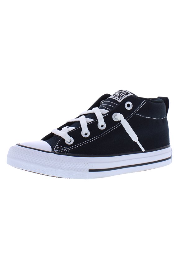 Chuck Taylor All Star Street Mid GS Boys Shoes Size 5.5, Color: Black/White