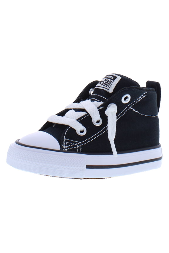 Chuck Taylor All Star Street Mid Infant/Toddler Shoes Size 5, Color: Black/White/Black