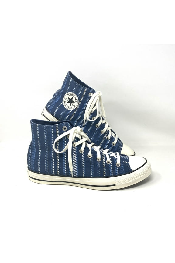 Chuck Taylor All Star Summer Stripes Canvas High Top Blue Shoes Men’s Size 171898C
