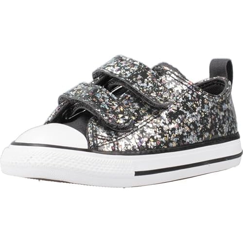 Converse Chuck Taylor All Star Toddler Girls' Glitter Easy On Sneakers Color: Dark Matter Size: 7 T