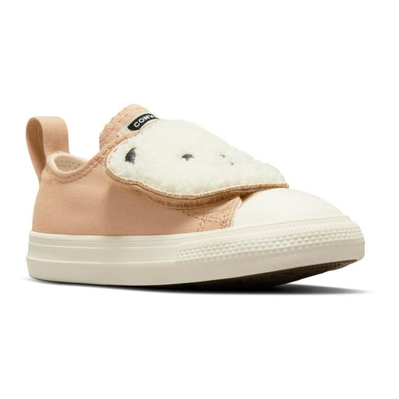 Converse Kids Chuck Taylor All Star Sherpa Bear Easy-On Infant/Toddler Sneaker, Warm Quarry/Egret/Black, 9 US Unisex