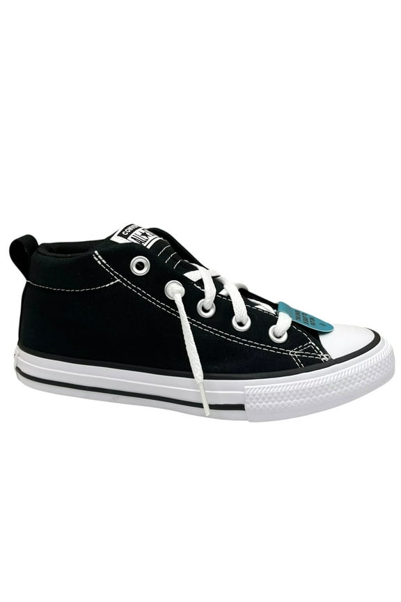 Chuck Taylor All Star Youth Boys Girls Mid Top Sneaker Sz 3 Black-White