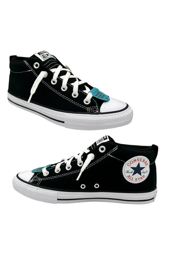 Chuck Taylor All Star Youth Boys Girls Mid Top Sneaker Sz 7 Black-White