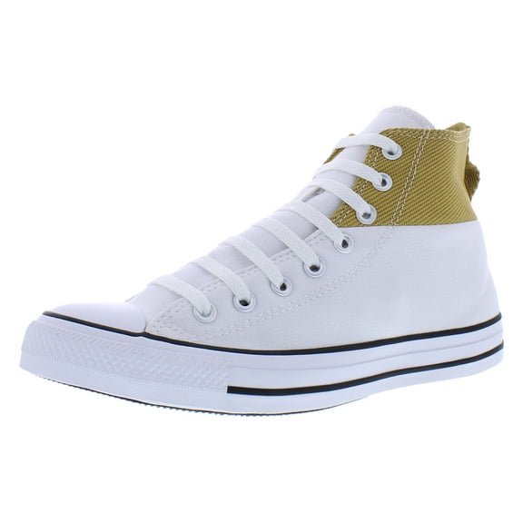 Converse Chuck Taylor All Star High Unisex Shoes Size 9.5, Color: White/Dunescape/Open Sesame