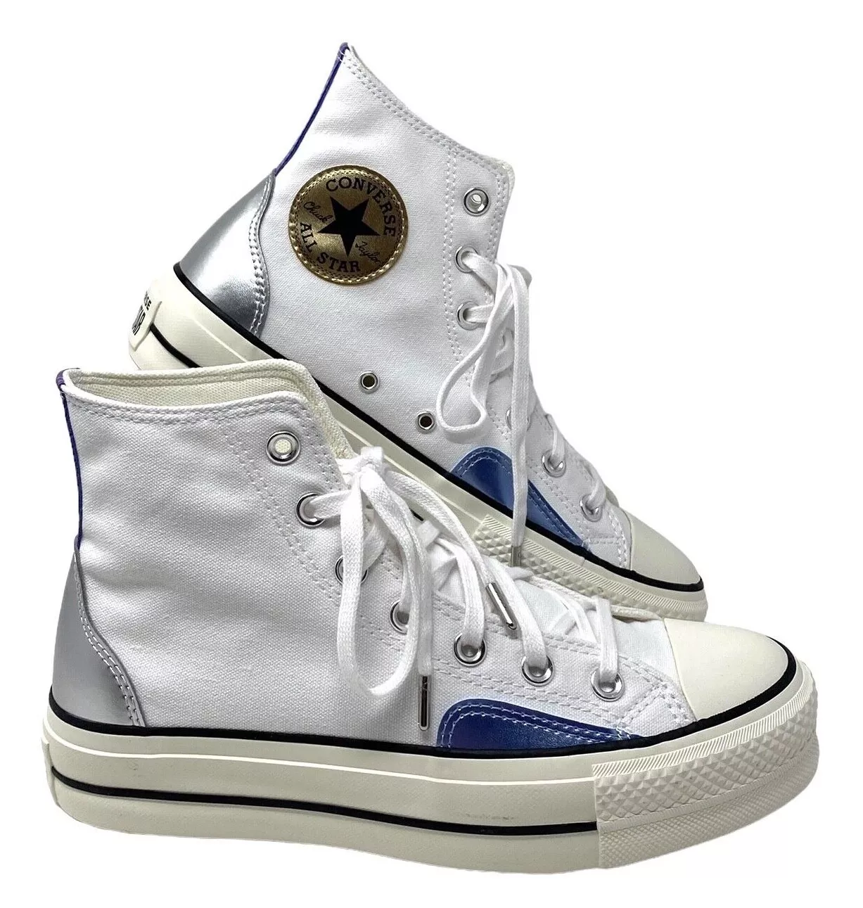 CONVERSE Chuck Taylor Hi Rise Extra High High Top Unisex Adult shoe size Men 9 Women 11 Casual 549587F Black White Walmart