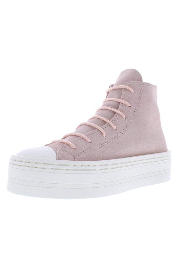 Chuck Taylor All Star Modern Lift High Suede Womens Shoes Size 7, Color: Pink Sage/Egret